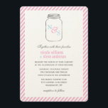 Mason Jar Monogram Wedding Invitations Kaart<br><div class="desc">Stijlvolle en trendy trouwuitnodigingen zijn voorzien van een vectorillustratie van een  moeraspot die kan worden gepersonaliseerd met je monogram initialen.</div>