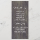 Mason Jar Navy Bloemen Rustieke Trouwprogramma's Programmakaart (Achterkant)