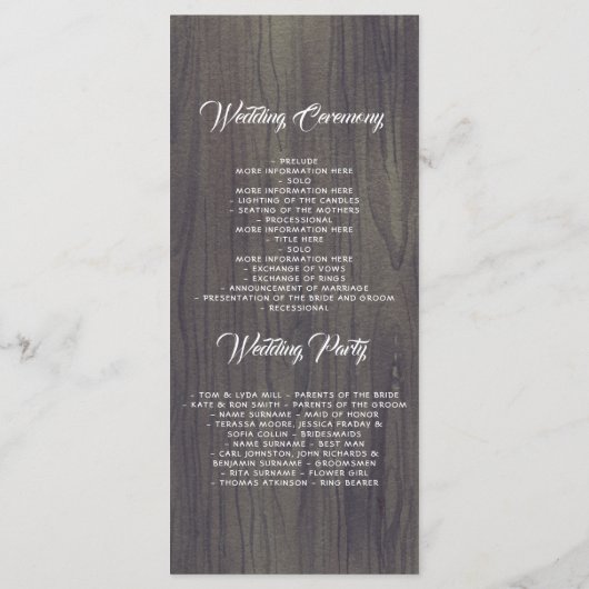 Mason Jar Navy Bloemen Rustieke Trouwprogramma's Programmakaart (Achterkant)