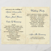 mason jar navy blue roos book - fold Weddenprogram (Achterkant)