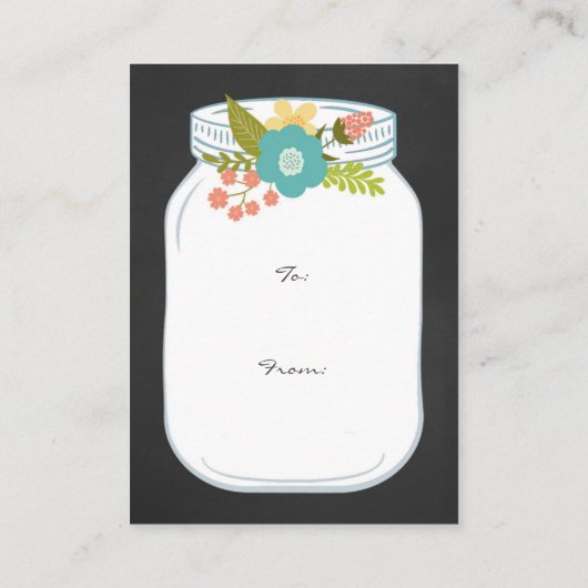 Mason Jar No wrap display vrijgezellenfeest gift l Informatiekaartje (Achterkant)