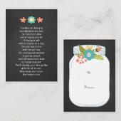 Mason Jar No wrap display vrijgezellenfeest gift l Informatiekaartje (Voorkant / Achterkant)