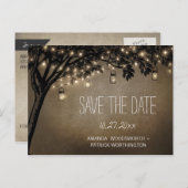  Mason Jar Oak Tree Bewaar de datum kaarten (Voorkant / Achterkant)