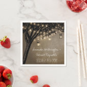  Mason Jar Oak Tree Bruiloft Servetten (Insitu)