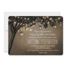  Mason Jar Oak Tree bruiloft uitnodigingen