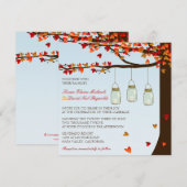 Mason Jar Oak Tree Wedding Invite [Dag] Kaart (Voorkant / Achterkant)