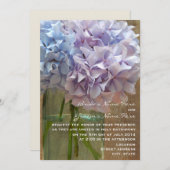 Mason Jar of Blue & Paarse Hydrangeas Wedding Kaart (Voorkant / Achterkant)