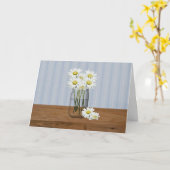 Mason Jar of Daisies Birthday Card Kaart (Gele Bloem)