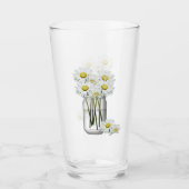 Mason Jar of Daisies Drink glas (Voorkant)
