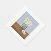 Mason Jar of Daisies Paper Napkins Servetten (Hoek)