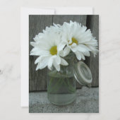 Mason Jar of Daisies Rustic Rehearsal Dinner Kaart (Voorkant)