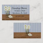 Mason Jar of Daisies Visitekaartje (Voorkant / Achterkant)