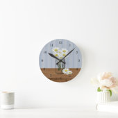 Mason Jar of Daisies Wall Clock Ronde Klok (Huis)