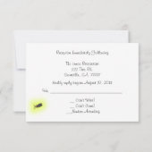 Mason Jar of Fireflies ontvangt RSVP Kaart (Achterkant)