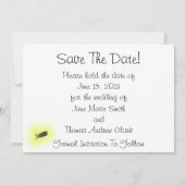 Mason Jar of Fireflies slaat de datum op Save The Date (Achterkant)