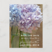 Mason Jar of Hydrangeas Save the Date Briefkaart (Voorkant)