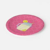 Mason Jar of Lemonade Quatrefoil Papieren Bordje (Gekanteld)