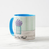 Mason Jar of Violets Moederdag Mok (Voorkant links)