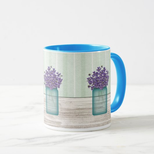 Mason Jar of Violets Mok (Voorkant rechts)