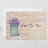 Mason Jar of Violets Save the Date (Voorkant)