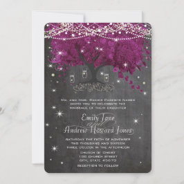 Mason Jar Orchid Chalkboard Heart Leaf Tree Kaart