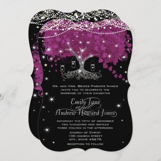 Mason Jar Orchid Evening Heart Leaf Tree Kaart (Voorkant / Achterkant)