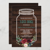 Mason Jar Oude Schuur Voor Ik DOE BBQ Kaart (Voorkant / Achterkant)