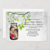 Mason Jar Outdoor Wedding Sjabloon Kaart (Voorkant / Achterkant)