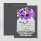 Mason Jar Paars Daisy Vrijgezellenfeest daisy3 Kaart (Voorkant / Achterkant)