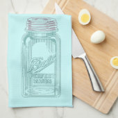  Mason Jar (pas uw Keukenkleuren aan) Theedoek (Quarter Fold)