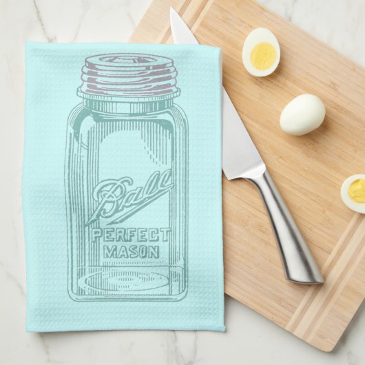 Mason Jar (pas uw Keukenkleuren aan) Theedoek (Quarter Fold)