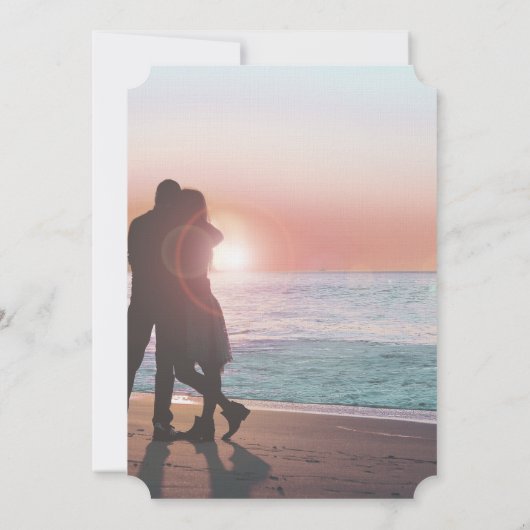 Mason Jar Peachy Heart Leaf Tree Save the Date (Achterkant)