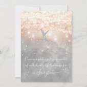 Mason Jar Peachy Pink Heart Leaf Tree Weddenschap  Kaart (Achterkant)