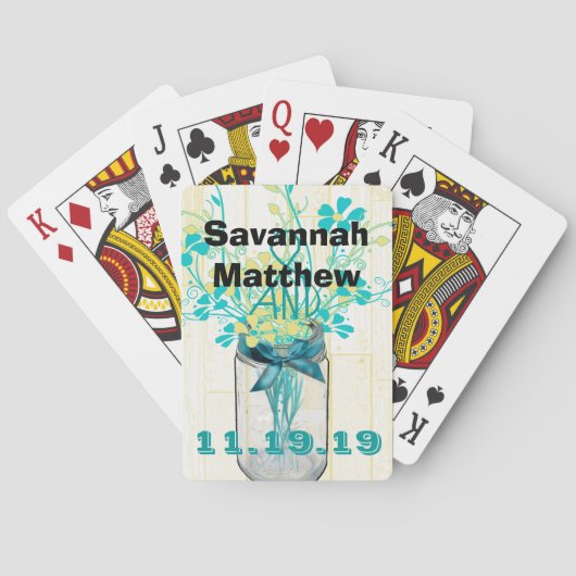 Mason Jar Personalized Wedding Kaart Gifts (Achterkant)