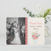  Mason Jar Photo Weddenschap Hartelijk dank Bedankkaart (Staand voorkant)