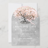 Mason Jar Pink Chalkboard Heart Leaf Tree Kaart (Voorkant)