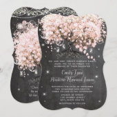 Mason Jar Pink Chalkboard Heart Leaf Tree Kaart (Voorkant / Achterkant)