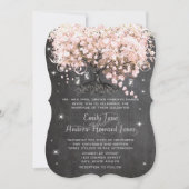 Mason Jar Pink Chalkboard Heart Leaf Tree Kaart (Voorkant)