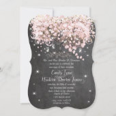 Mason Jar Pink Chalkboard Heart Leaf Tree Kaart (Voorkant)