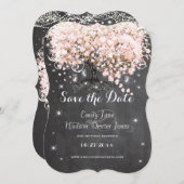 Mason Jar Pink Chalkboard Heart Leaf Tree Kaart (Voorkant / Achterkant)