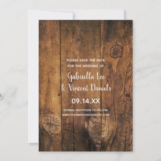 Mason Jar Pink Daisies Barn Wedding Save the Date (Achterkant)