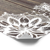 Mason Jar Pink Floral Wedding Welkom Poster (Hoek)