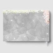 Mason Jar Pink Heart Leaf Tree op grijze Waterverf Gastenboek (Achterkant)