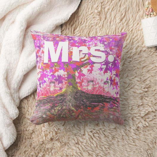 Mason Jar Pink Paarse Romantic Tree van mevrouw Br Kussen (Deken)