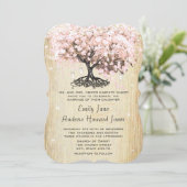 Mason Jar Pink Rose Gold Heart Leaf Tree Kaart (Staand voorkant)