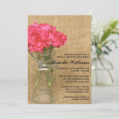  Mason Jar Pink Vrijgezellenfeest Kaart (Staand voorkant)