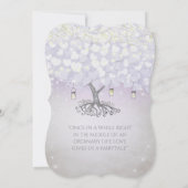 Mason Jar Purple Lavender Heart Leaf Tree Wedding Kaart (Achterkant)