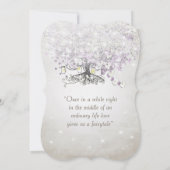 Mason Jar Purple Lavender Heart Leaf Tree Wedding Kaart (Achterkant)