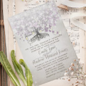 Mason Jar Purple Lavender Heart Leaf Tree Wedding Kaart