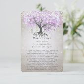 Mason Jar Radiant Lavender Wedding Direction-kaart Informatiekaartje (Staand voorkant)